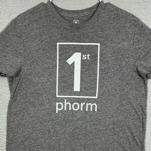 1st Phorm T-Shirt Men Small Legion of Boom Grey Graphic Workout Tee Crewneck EUC